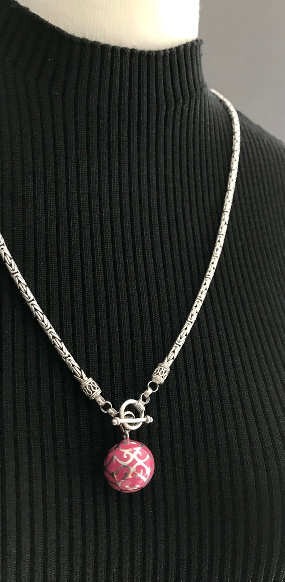 Vintage Harmony Ball Necklace + Sterling Silver O… - image 3