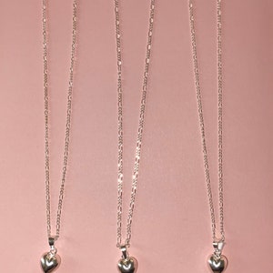 Heart pendant charm necklace. Great for matching friendship necklace or for girlfriend. Chain included