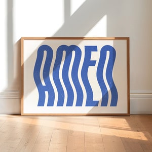 Retro ondulado cita cristiana versículo bíblico arte de la pared para la decoración de la pared del hogar cristiano para el regalo del bautismo descarga digital arte del cartel imprimible