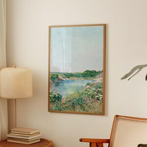 Coastal Wall Art Printable, Coastal Granddaughter Painting, Trendy Living Room Decor, AirBnb Artwork, Digital Download