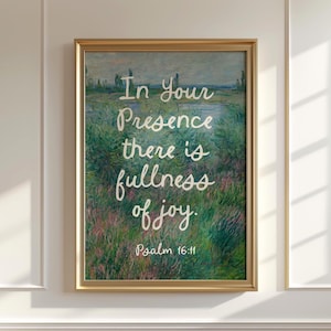 Psalm 16 Landscape Art Print: Christian Scripture Poster (Digital Download)