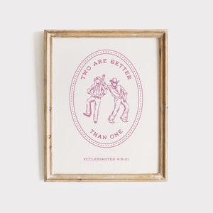 Christlicher Cowboy-Hochzeits-Druck: Pinke Western-Bibel-Vers-Kunst (digitaler Download)