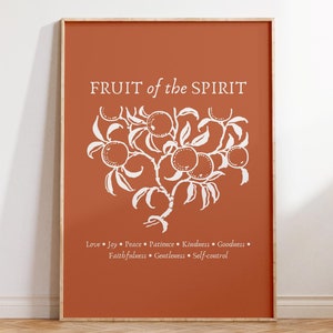 Frucht des Geistes Christliche Wandkunst Herbst Wandkunst Bibel Vers Poster Digitaler Download druckbare Wandkunst Thanksgiving Wohnkultur