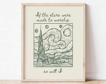 Van Gogh Scripture Print: Christian Home Decor (Digital Download)