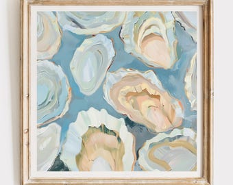 Oysters Print: Coastal Kitchen Wall Art (Digital Download)