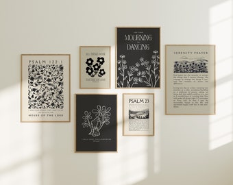 Neutral Christian Wall Art Print Set: Bible Verse Gallery (Digital Download)