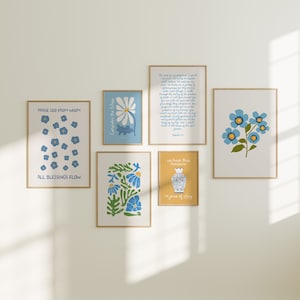 Floral Christian Wall Art Bundle: Vintage Bible Verse Prints (Digital Download)