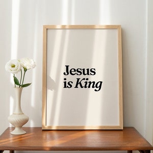 Jesus Is King Print: Christian Lyrics Wall Art (Digital Download)