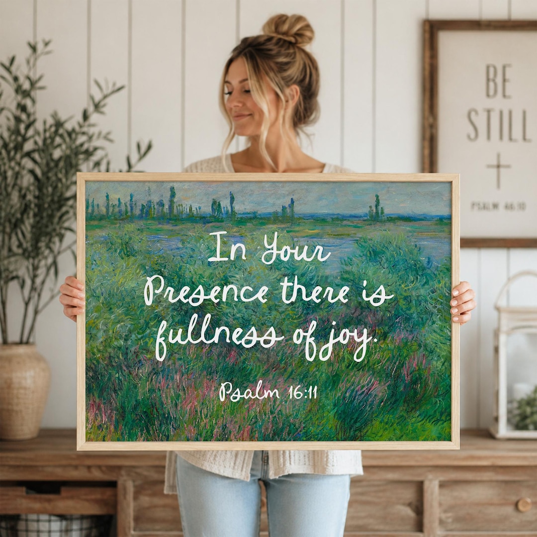 Colorful Christian Wall Art Psalm 16:11 Fullness of Joy Scripture ...