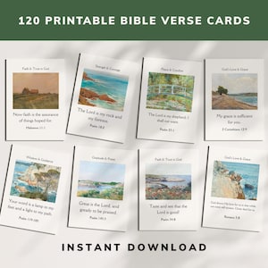 Druckbare Bibel Vers Karten | ESV Schriftkarten für Christian Vision Board | Bibelarbeit | Christliche Affirmationskarten | Digitaler Download