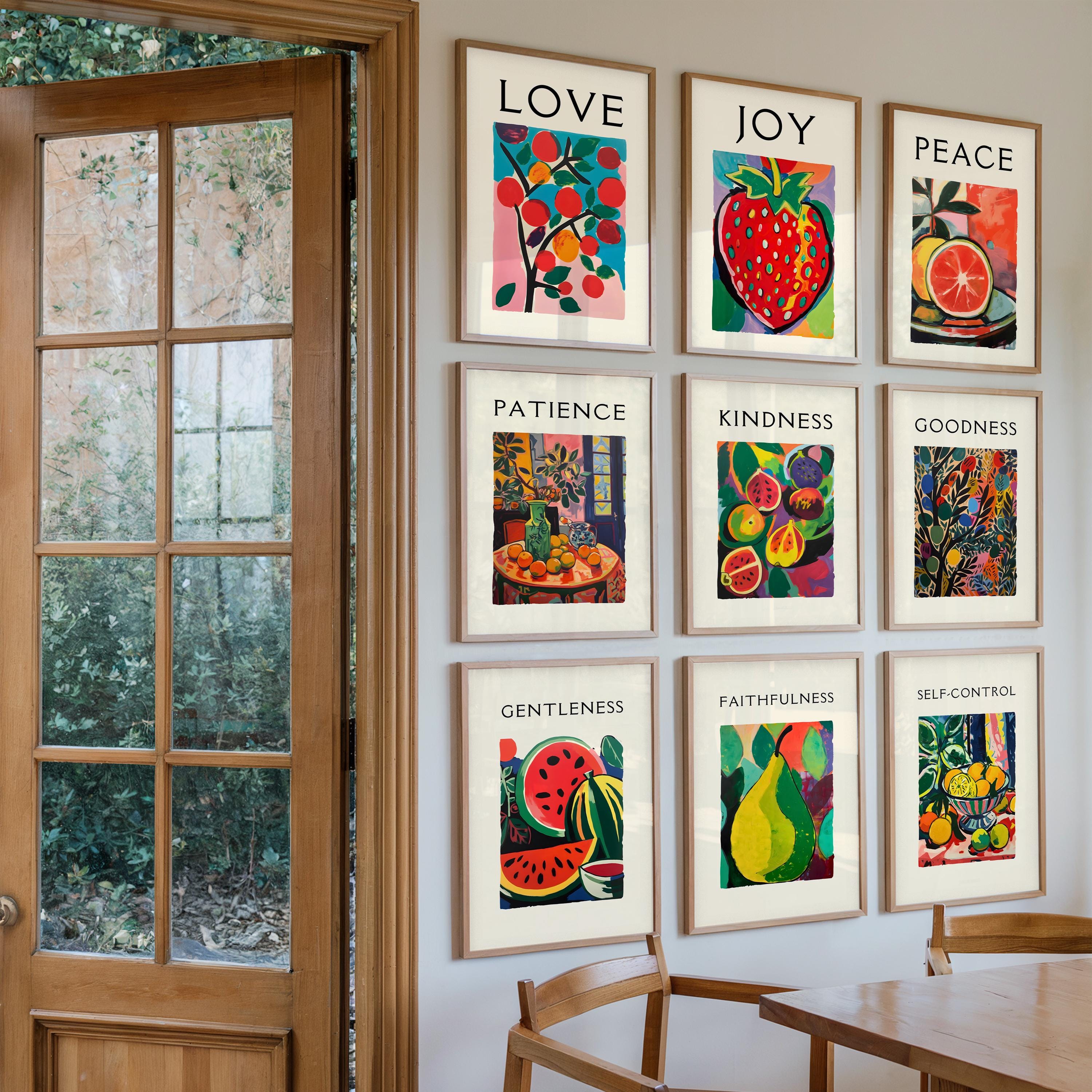 Fruit of the Spirit Wall Art Set: Christian Gallery Prints (Digital Download)