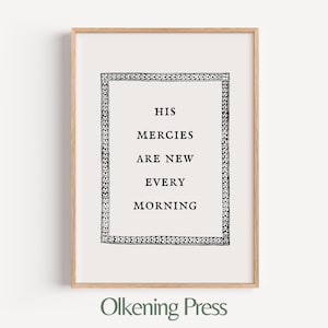 His Mercies Are New Scripture Print: Christian Bible Verse Art (Digital Download)