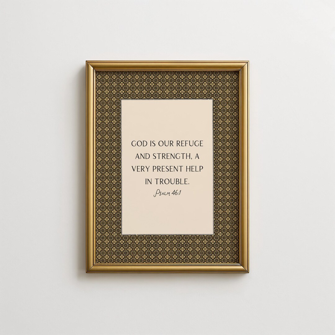 Psalm 46:1 Bible Verse Printable - Inspirational Christian Wall Art ...