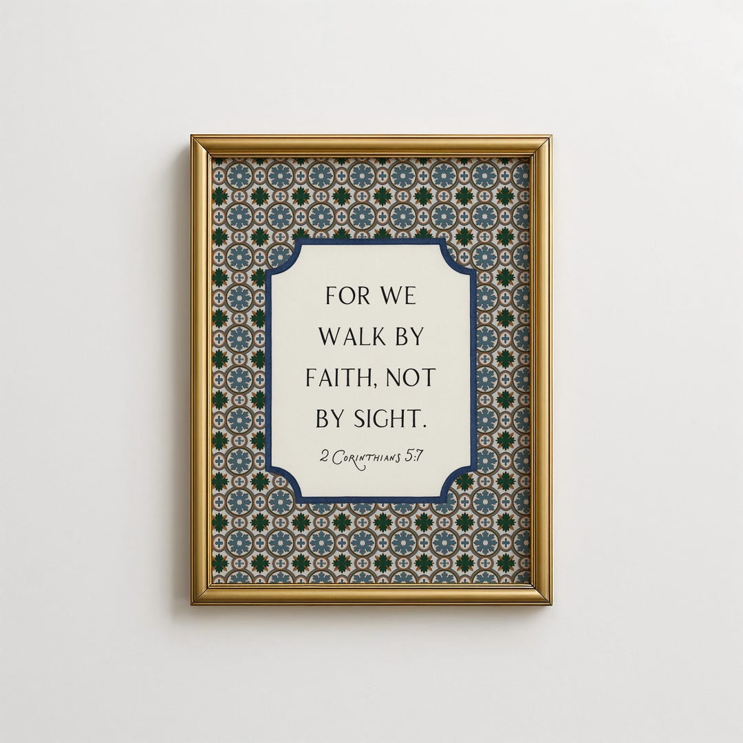 Christian Wall Art - 2 Corinthians 5:7 Bible Verse Printable ...