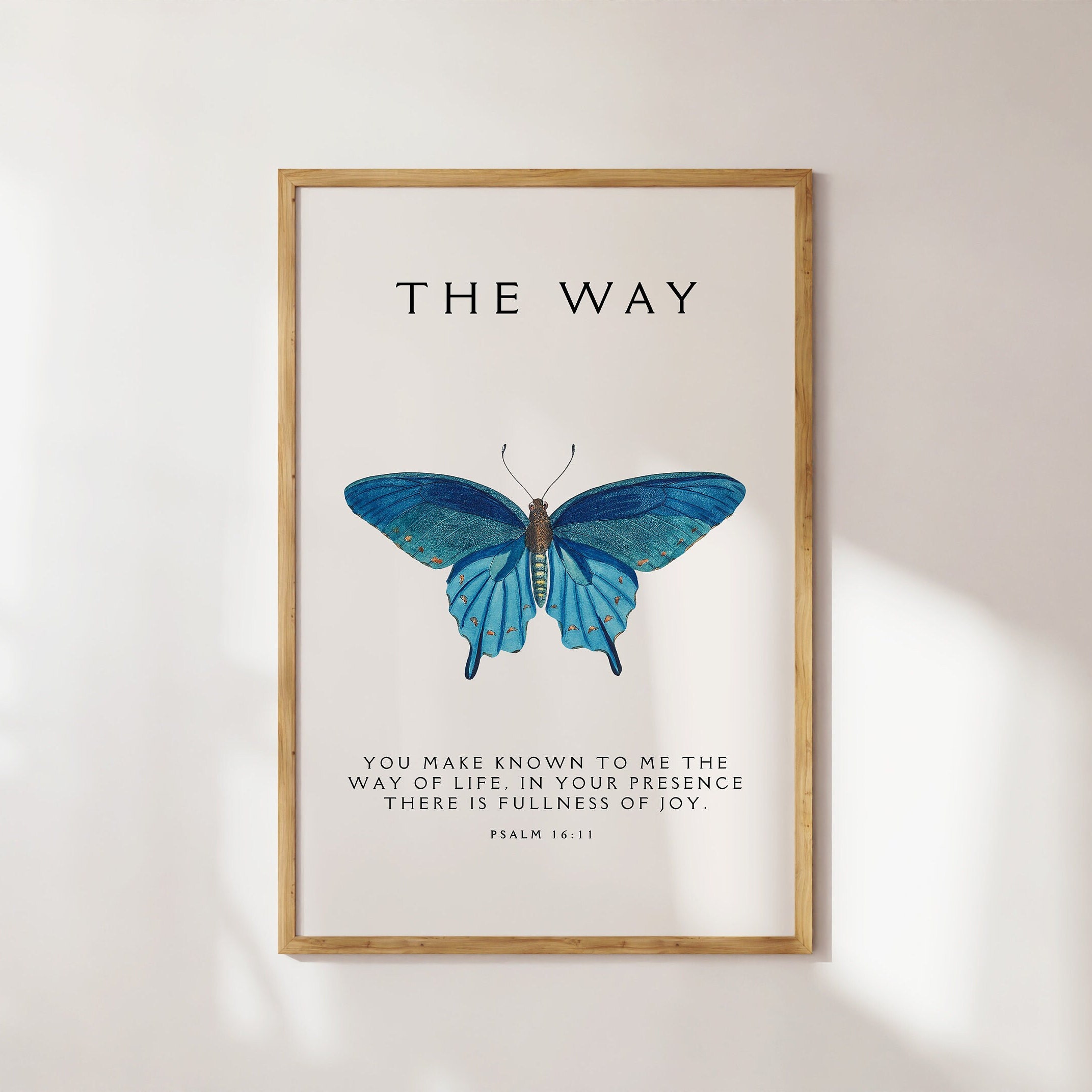 Christian Butterfly Print Set: Bible Verse Wall Art (digital Download ...