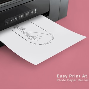 If He Dresses the Lilies Instant Download Art Print Christian Art