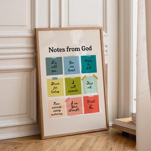 Motivational printable art for nursery — colorful sticky notes featuring loving quotes designed to create a nurturing and positive atmosphere.