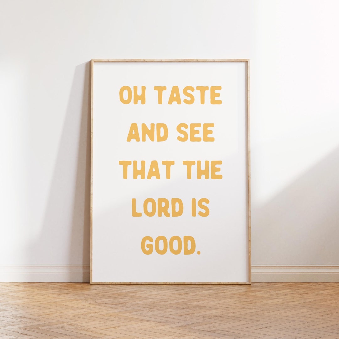 Psalm 34 Bible Verse Print: Minimalist Christian Wall Art (digital ...