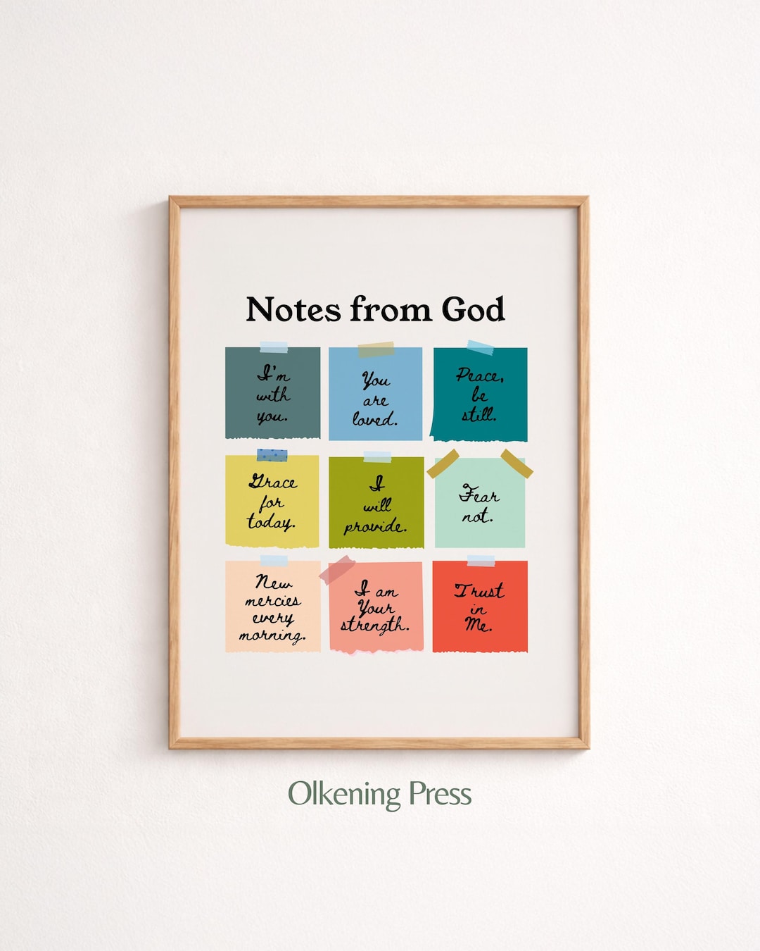 Sticky Notes From God Christian Wall Art Print (digital Download) 686 ...