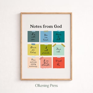 Sticky Notes from God Christian Wall Art Print (Digital Download) 686