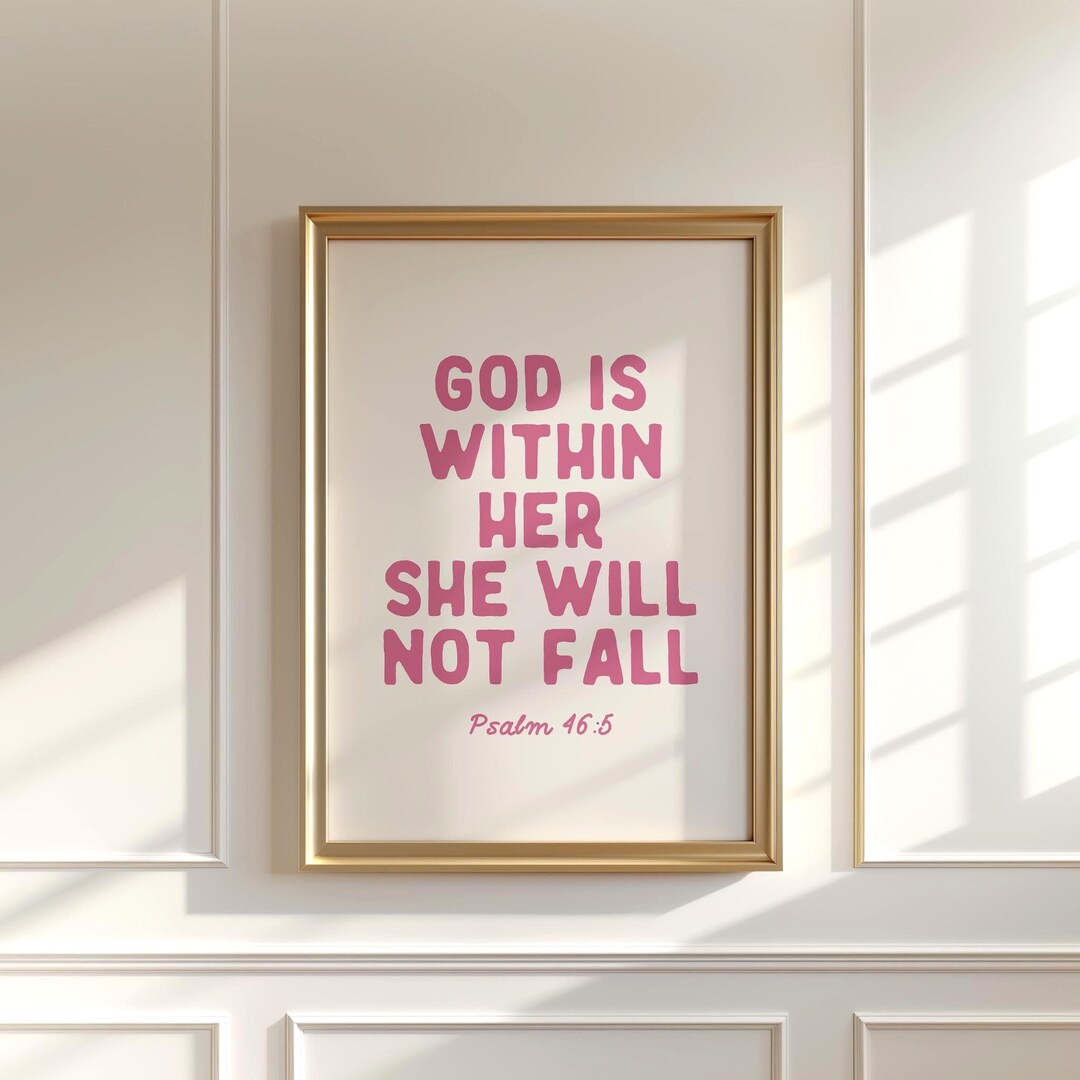 Christian Wall Art: Pink Bible Verse Print (digital Download) - Etsy