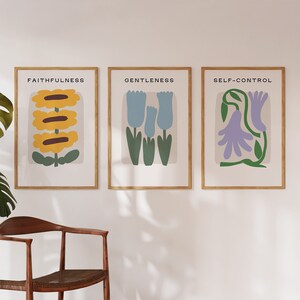Fruit of the Spirit Wall Art Matisse Print Set Christian Wall Art Bible ...