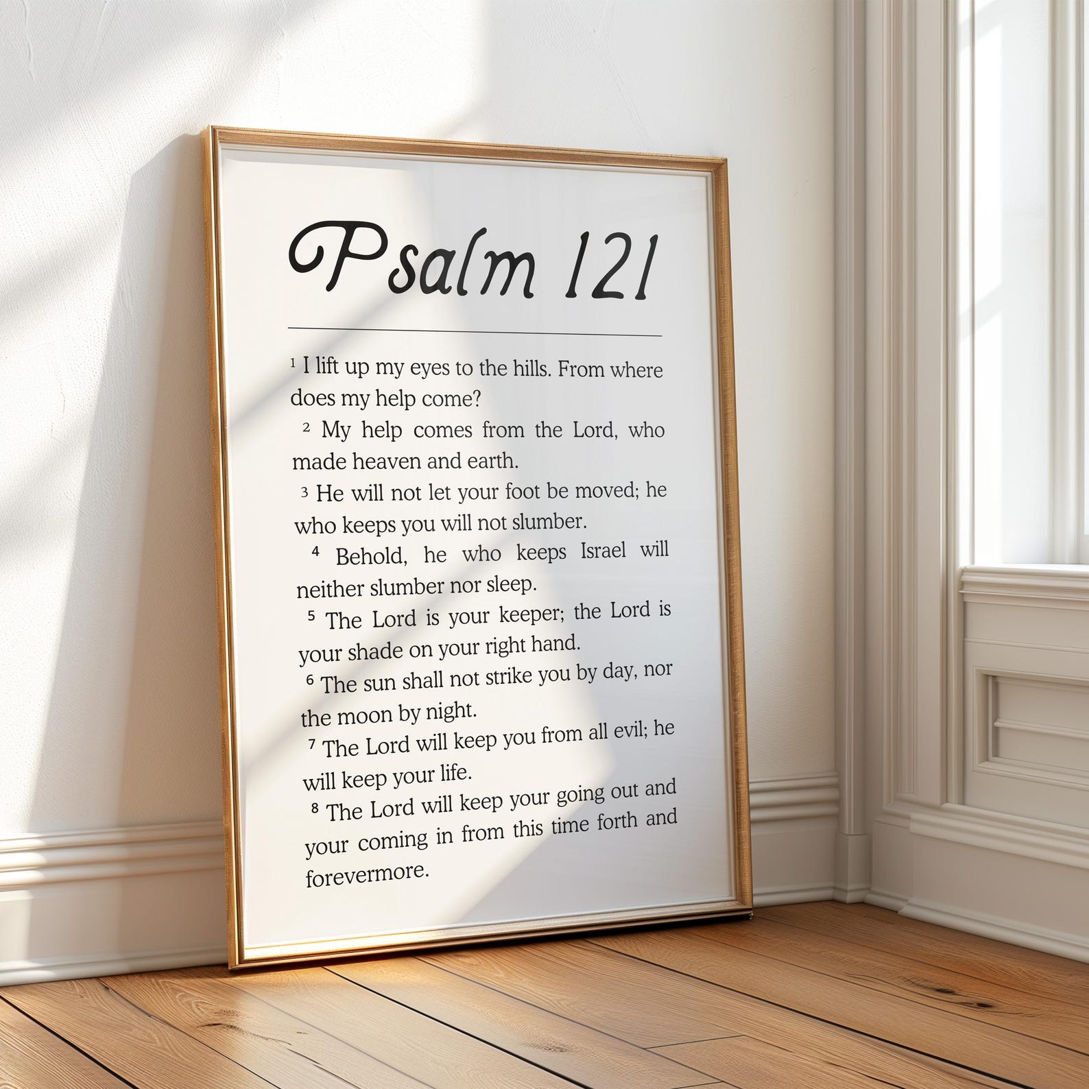 Psalm 121 Scripture Print: Minimalist Bible Verse Wall Art (digital ...