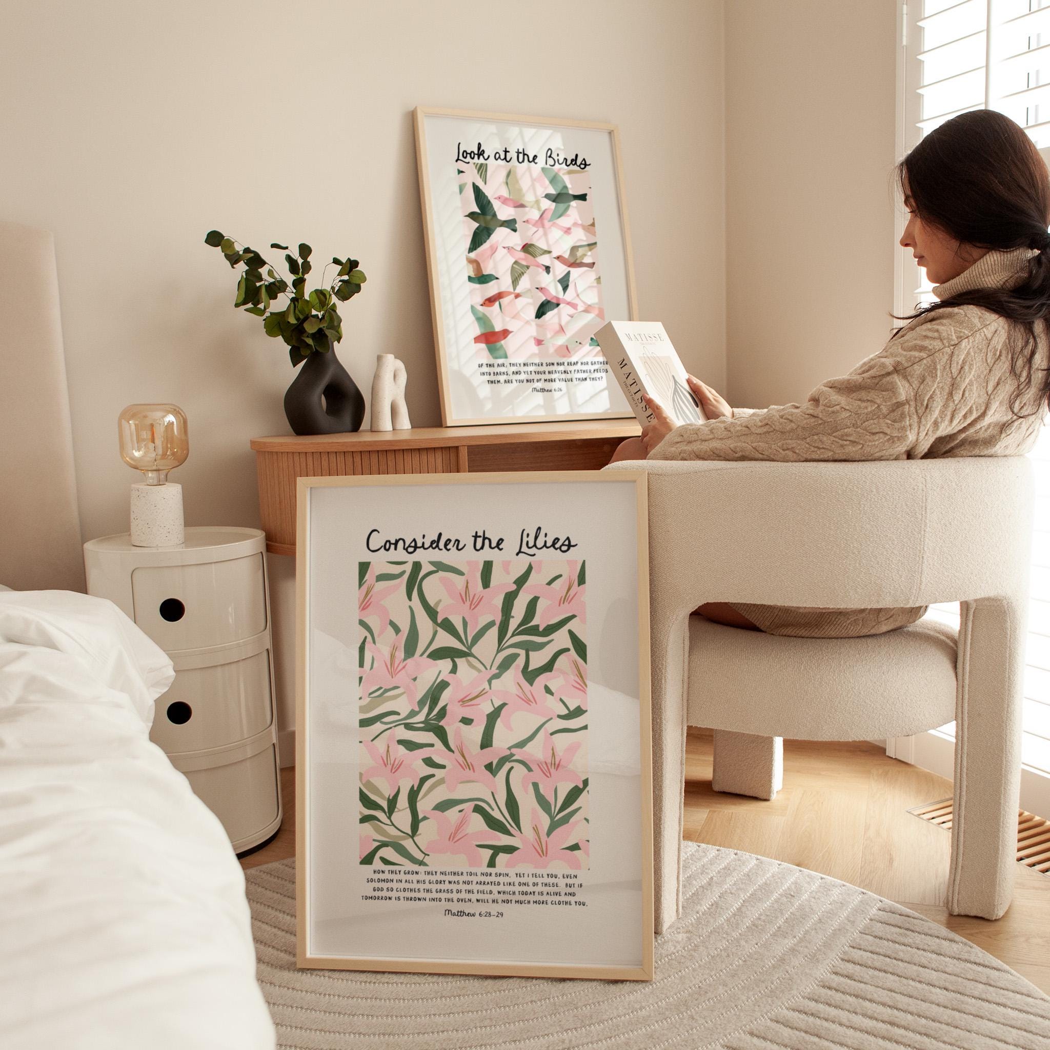 Pink Christian Wall Art Bundle: Bible Verse Prints (digital Download ...