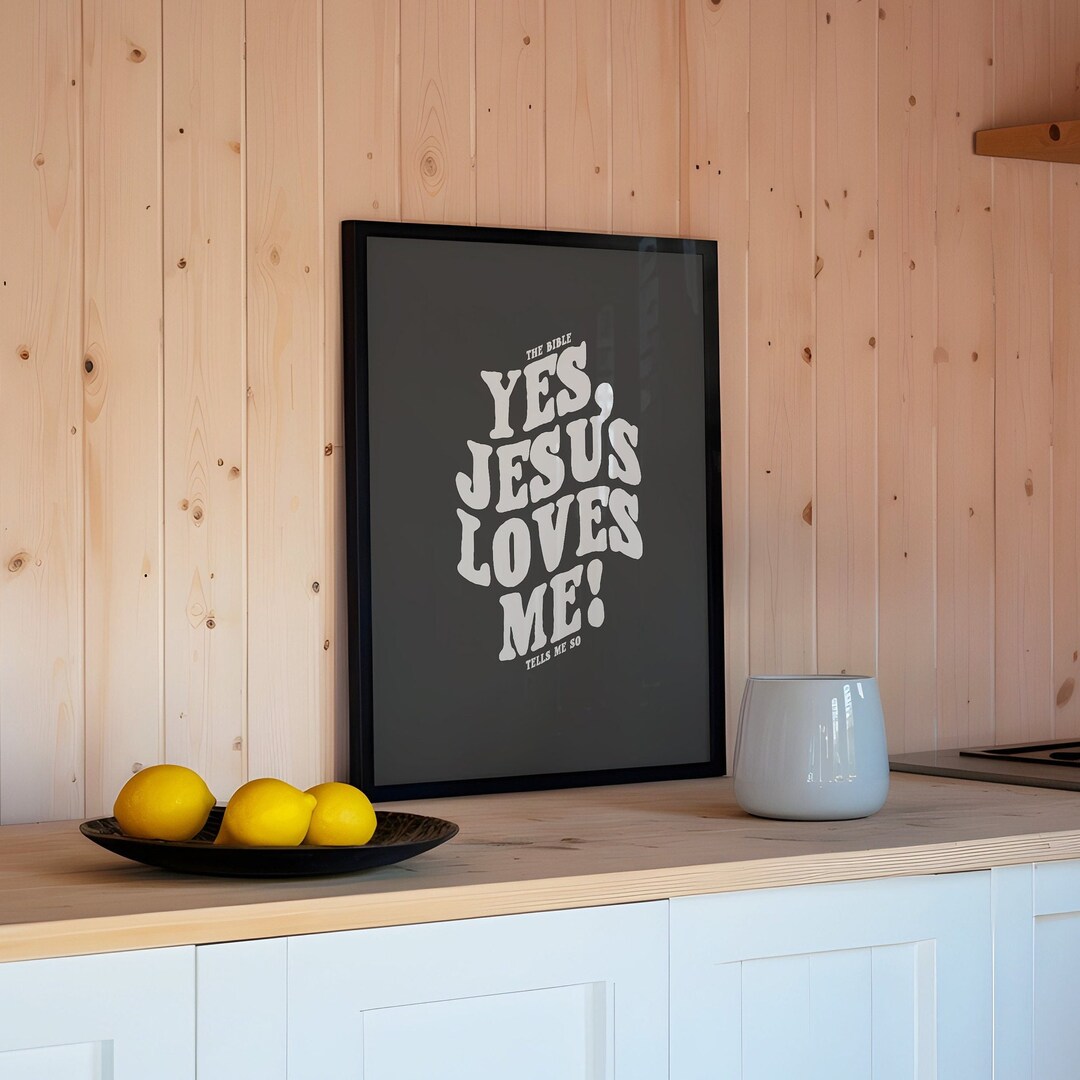 Jesus Loves Me Print: Minimalist Christian Wall Art (digital Download ...