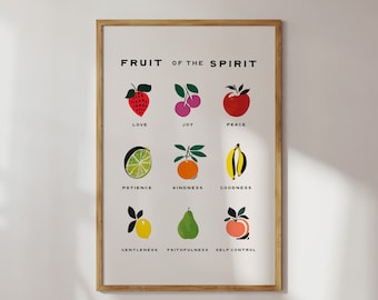 Fruit Of The Spirit Poster: Christian Bible Verse Art (Digital Download)