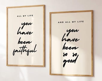 Láminas de arte cristiano para pared: Letras de "Fieles" (Descarga digital)
