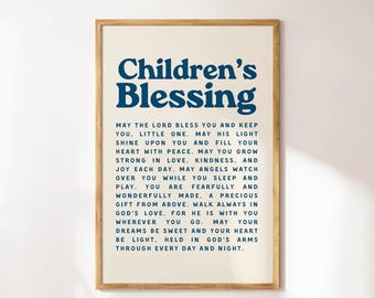 Children's Blessing Print: Christian Nursery Decor (Digital Download)
