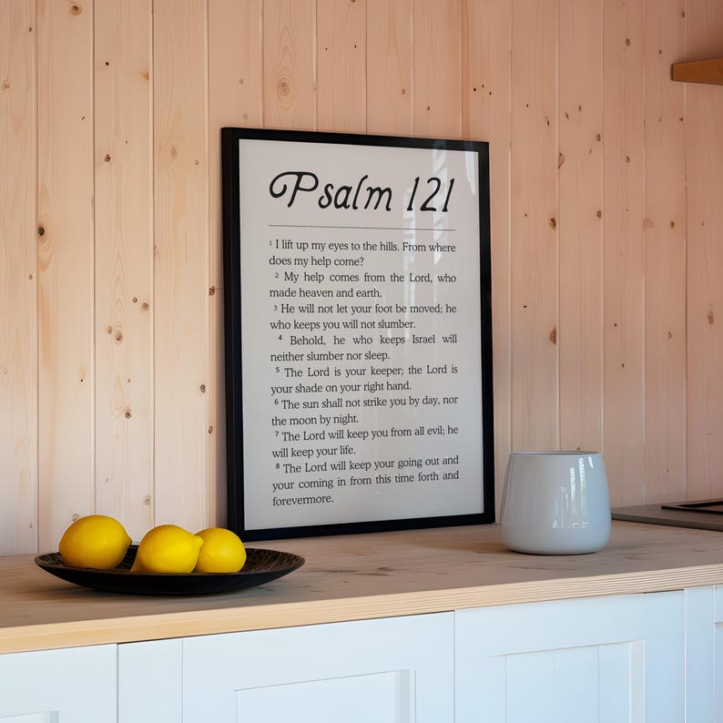 Psalm 121 Scripture Print: Minimalist Bible Verse Wall Art (digital ...
