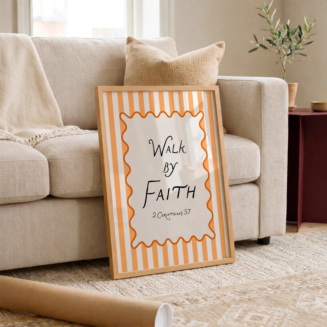 Walk by Faith Poster for Christian Wall Art for Trendy Apartment Decor ...