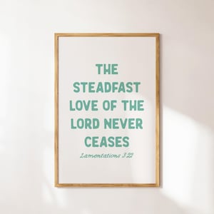 Lamentations 3:22 Wall Art | Christian Coastal Print | Bible Verse Digital Download | Faith Quote Poster | Tropical Scripture Decor