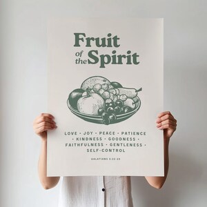 Fruit of the Spirit Wall Art: Christian Bible Verse Poster - Etsy