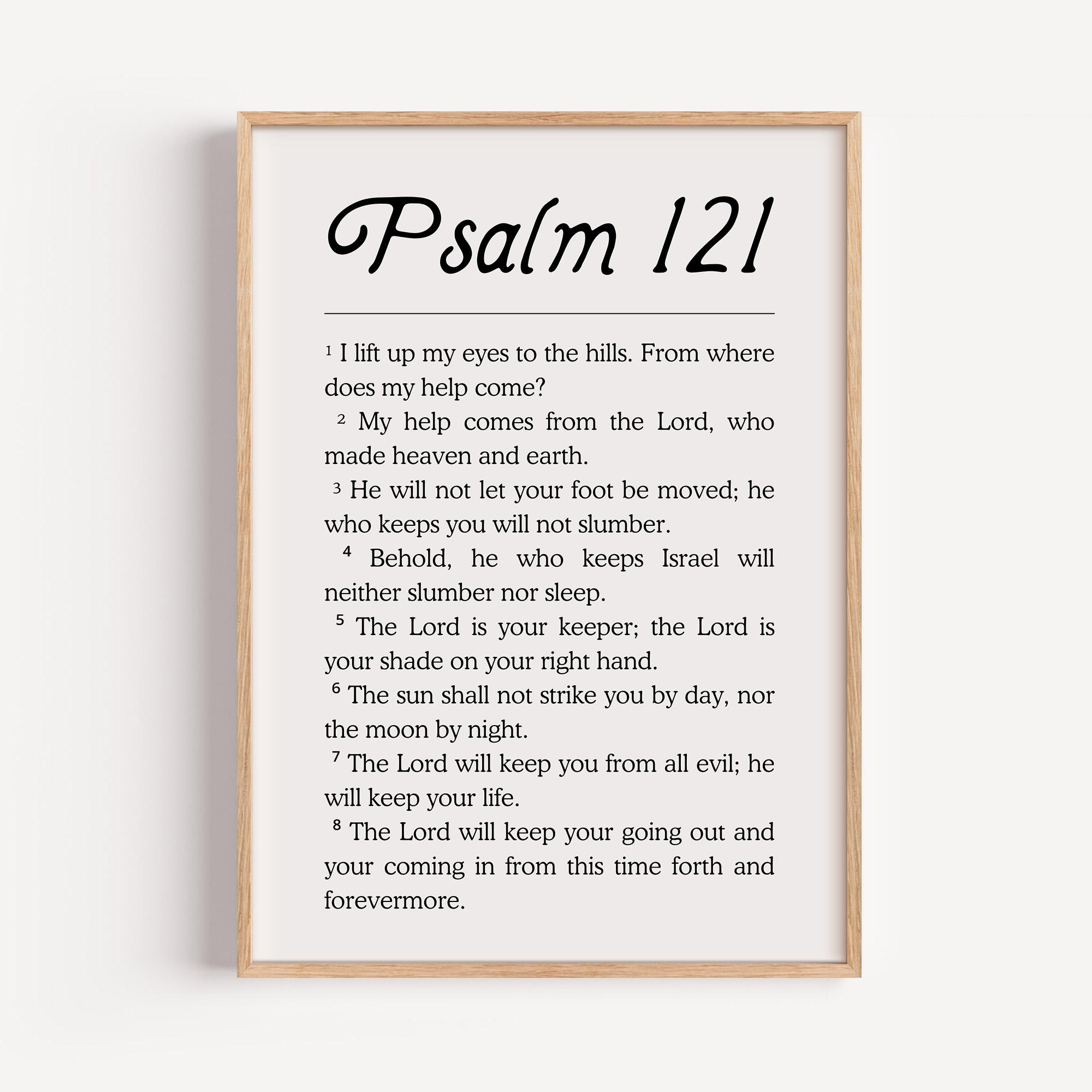Psalm 121 Scripture Print: Minimalist Bible Verse Wall Art (digital ...