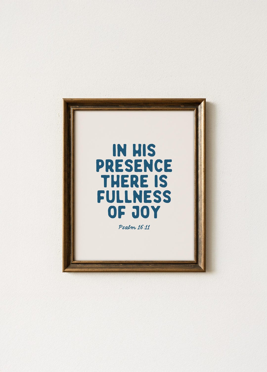 Christian Wall Art - Psalm 16:11 Scripture Artwork, Bible Verse Poster ...