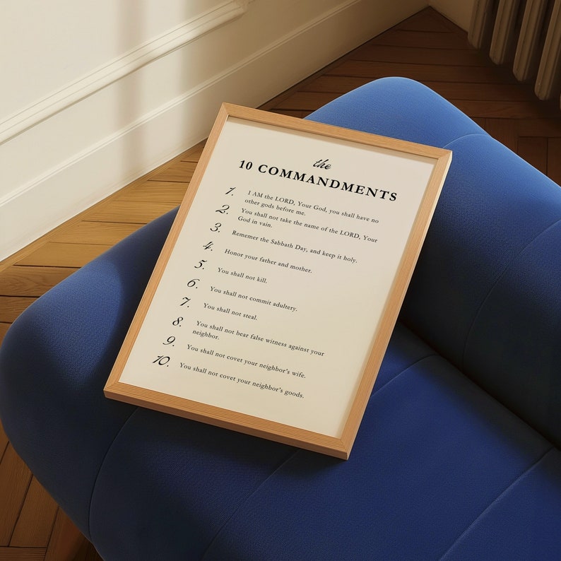 The 10 Commandments Printable Wall Art: Christian Home Decor (digital ...