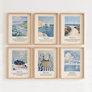 Psalm 23 Küsten Wandkunst, Christliche Wandkunst, Bibel Verse Poster, Küsten Enkelin Drucke, Beachy Wandkunst, Trendige Wohnung Dekoration