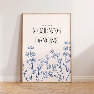 Sorg till dansande kristen väggkonst för sovrumsdekoration för uppmuntran present till henne för bibelvers väggkonst för vardagsrumsdekoration