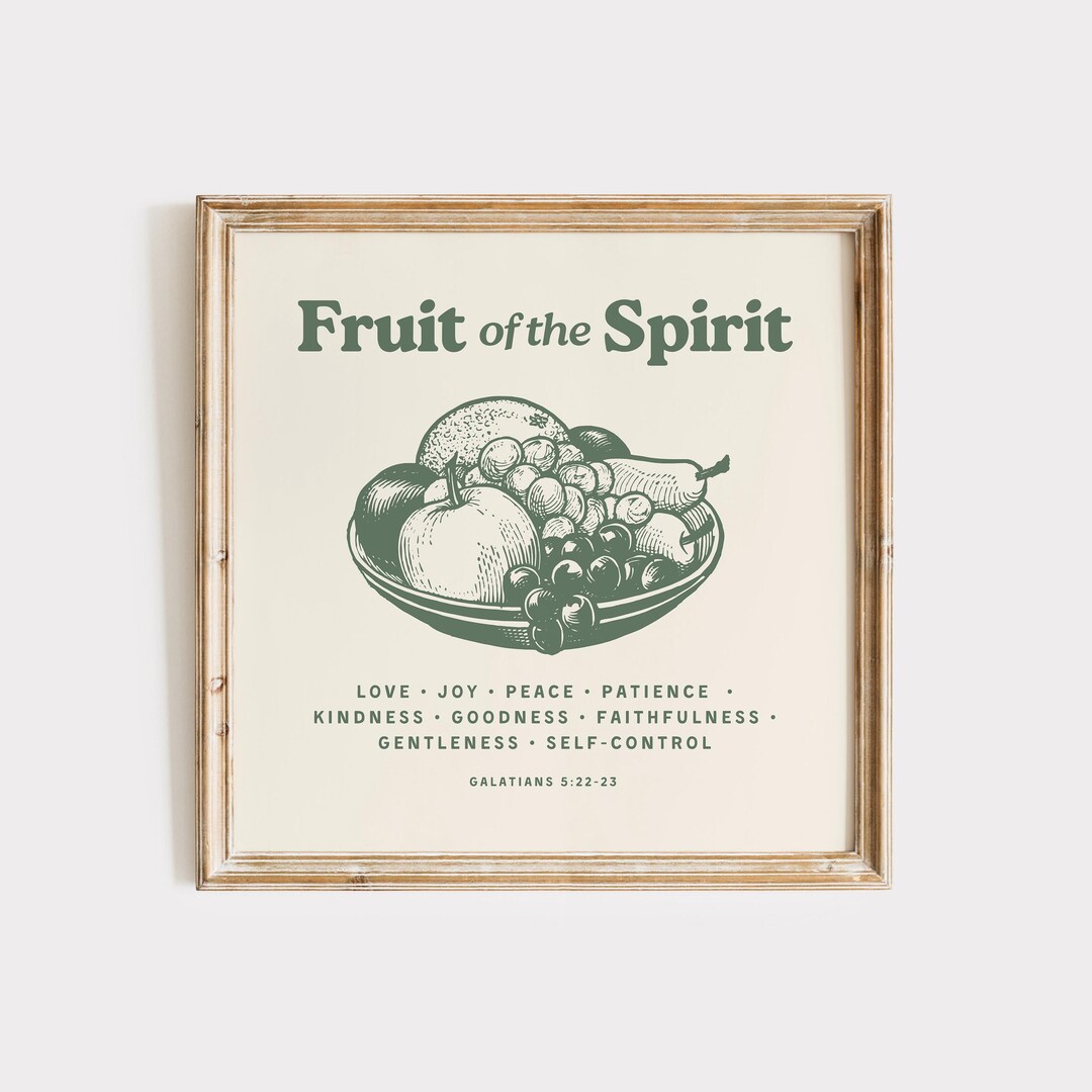 Fruit of the Spirit Christian Wall Art: Bible Verse (digital Download ...