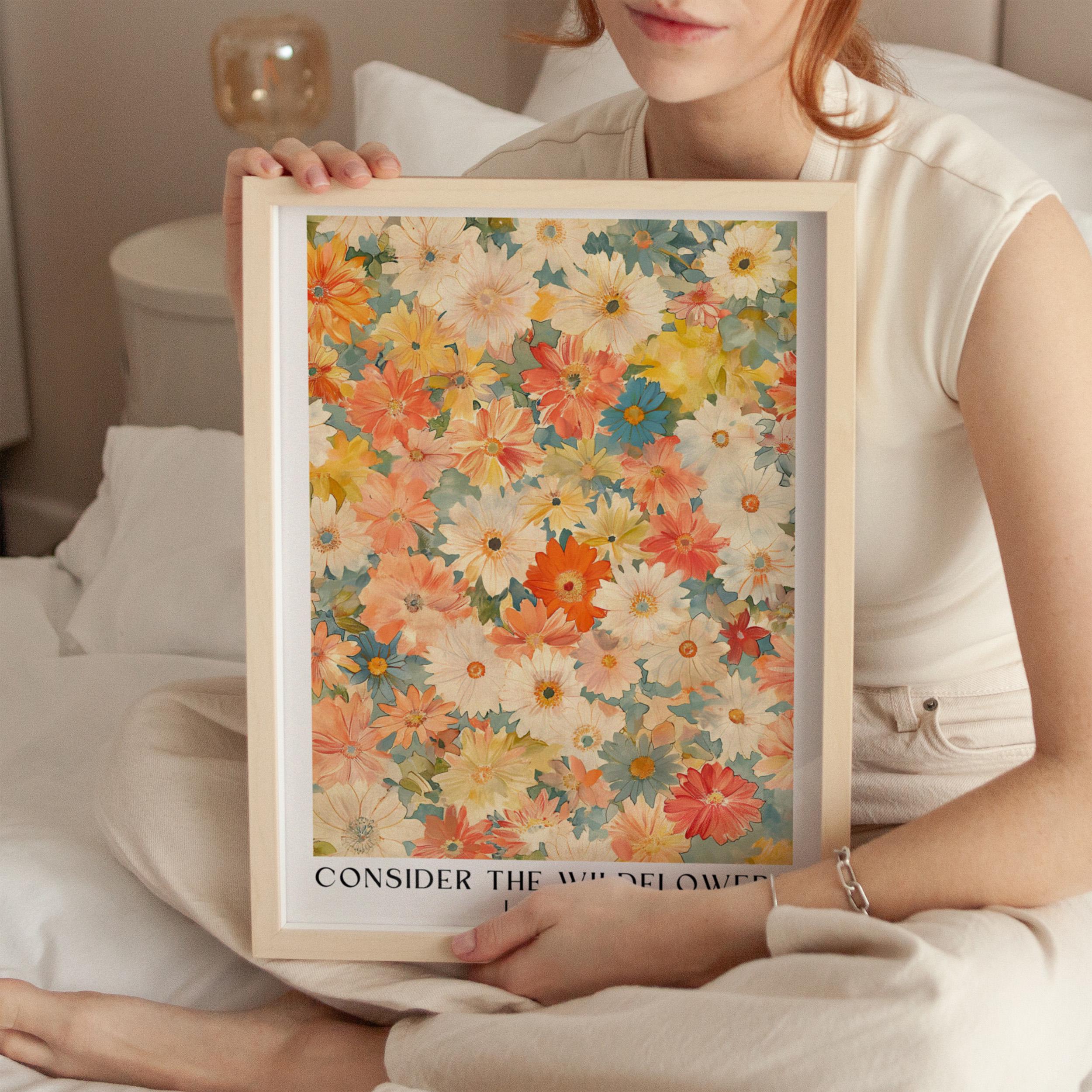 Wildflower Bible Verse Wall Art: Christian Scripture Print (digital ...
