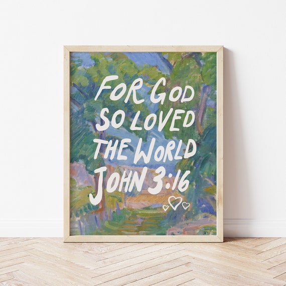 Watercolor Landscape Mural Christian Poster for Church Office Wall Decor Bible Verse Wall Art Digital Download Watercolor Printable Artwork