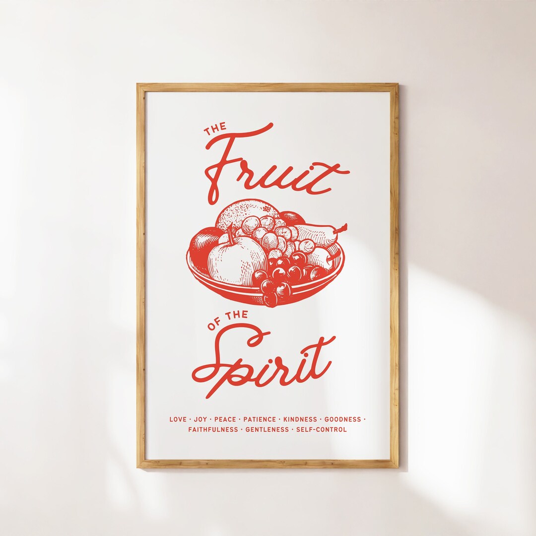 Fruit of the Spirit Vintage Christian Wall Art Print (digital Download ...