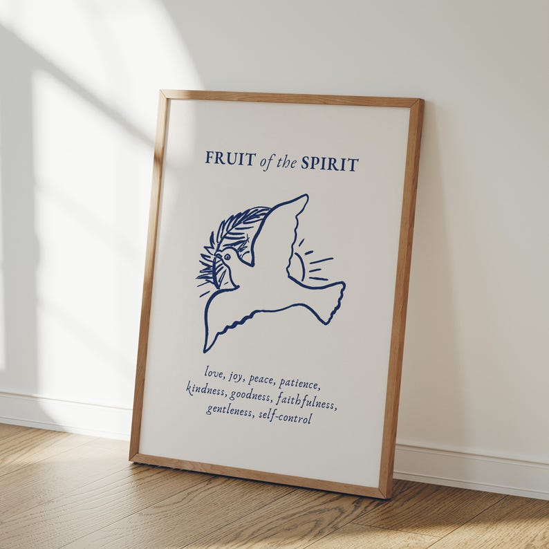 Fruit of the Spirit Wall Art for Baptism Gift, Christian Confirmation ...