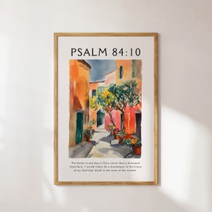 Psalm 84, Matisse Print, Christian Poster, Printable Maximalist, Watercolor, Bible Verse Wall Art, Colorful Christian Wall Art, Merch Gift