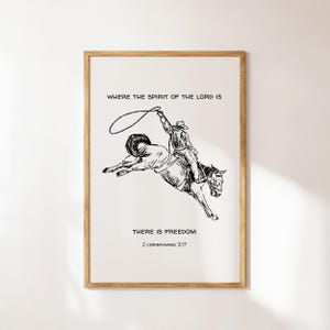 2 Korinther Cowboy Print: Western Christian Wandkunst (Digitaler Download)