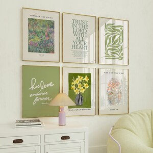 Spring Christian Gallery Wall Art Set: Bible Verse Prints (digital ...