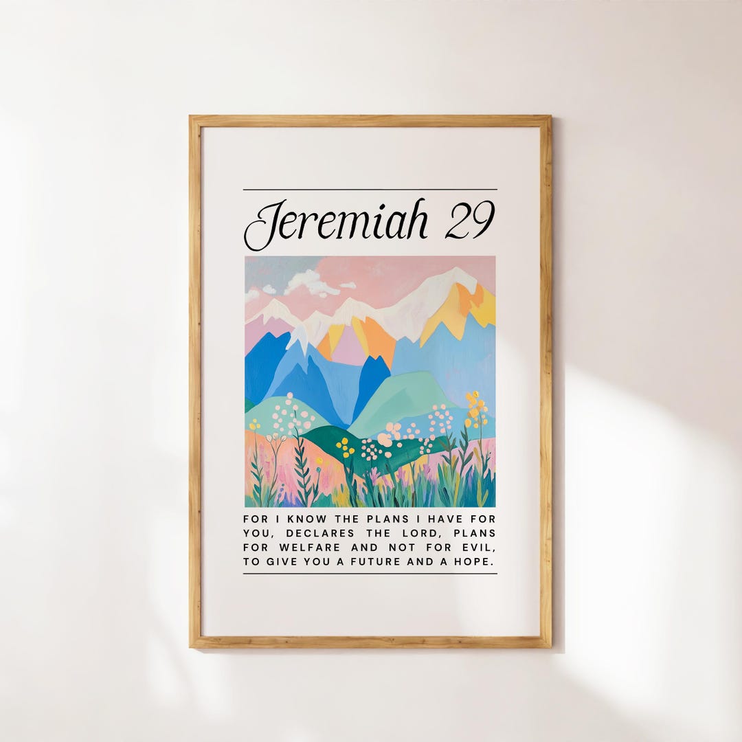 Jeremiah 29:11 Bible Verse Wall Art, Christian Encouragement Print ...
